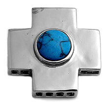 Load image into Gallery viewer, Sterling Silver Turquoise Stone Pendant
