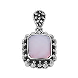 Sterling Silver Mother of Pearl Stone Pendant