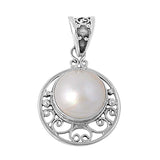 Sterling Silver Pearl Stone Pendant