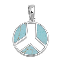 Load image into Gallery viewer, Sterling Silver Turquoise Stone Pendant