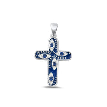 Load image into Gallery viewer, Sterling Silver  Rhodium Plated Enamel Pendant Face Height-23.3mm