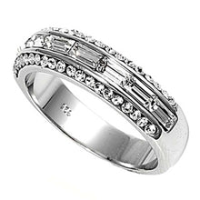 Load image into Gallery viewer, Sterling Silver Round Shaped .925 Clear CZ Rings