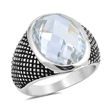 Load image into Gallery viewer, Sterling Silver Oval Shaped Multicolor CZ Ring