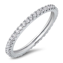 Load image into Gallery viewer, Sterling Silver Classy Stackable Ring Set with Small CzsAnd Band Width of 2MM