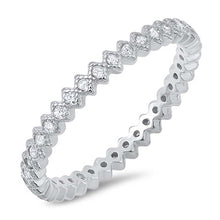 Load image into Gallery viewer, Sterling silver Eternity Ring with Clear CZ All Around, Face Height of 2MM