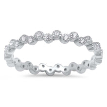 Load image into Gallery viewer, Sterling Silver Ring with Clear CZAnd Face Height of  3 mm
