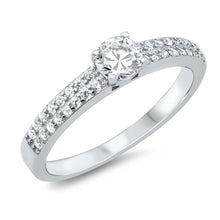 Load image into Gallery viewer, Sterling Silver Round Cubic Zirconia Ring