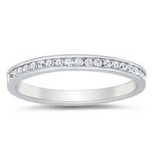 Load image into Gallery viewer, Sterling Silver Rhodium Plated Cubic Zirconia Eternity Ring