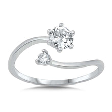 Load image into Gallery viewer, Sterling Silver Round Cubic Zirconia Ring
