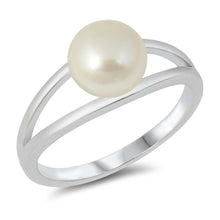 Load image into Gallery viewer, Sterling Silver Pearl Ring