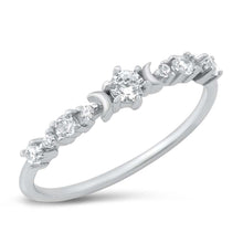 Load image into Gallery viewer, Sterling Silver Rhodium Plated Clear CZ Ring