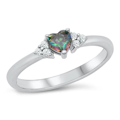 Sterling Silver Bali Design Pink CZ Ring - silverdepot