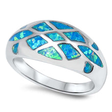 Load image into Gallery viewer, Sterling Silver Lab Opal Ring