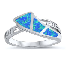 Load image into Gallery viewer, Sterling Silver Blue Lab Opal Ring