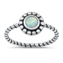 Load image into Gallery viewer, Sterling Silver Lab Opal Ring