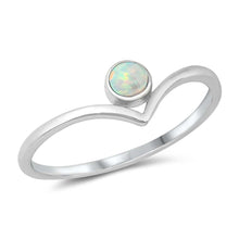 Load image into Gallery viewer, Sterling Silver Lab Opal Ring