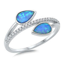 Load image into Gallery viewer, Sterling Silver Lab Opal Ring