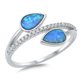 Sterling Silver Lab Opal Ring