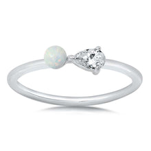 Load image into Gallery viewer, Sterling Silver Lab Opal Ring