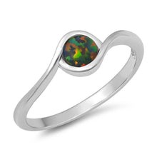 Load image into Gallery viewer, Sterling Silver Lab Opal Ring