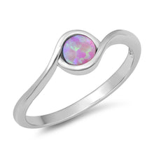 Load image into Gallery viewer, Sterling Silver Lab Opal Ring