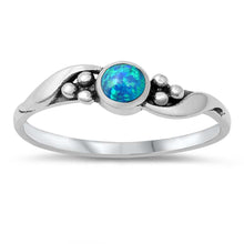 Load image into Gallery viewer, Sterling Silver Lab Opal Ring