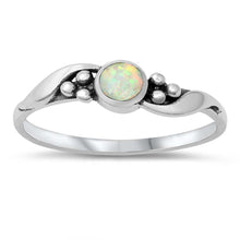 Load image into Gallery viewer, Sterling Silver Lab Opal Ring