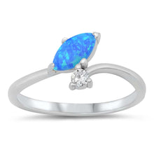 Load image into Gallery viewer, Sterling Silver Lab Opal Ring