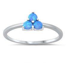 Load image into Gallery viewer, Sterling Silver Lab Opal Ring