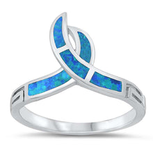 Load image into Gallery viewer, Sterling Silver Lab Opal Ring