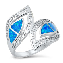 Load image into Gallery viewer, Sterling Silver Lab Opal Ring