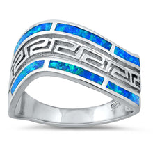 Load image into Gallery viewer, Sterling Silver Lab Opal Ring
