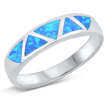 Load image into Gallery viewer, Sterling Silver Blue Lab Opal Ring