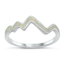 Load image into Gallery viewer, Sterling Silver Rhodium Plated Lab White Opal CZ Ring - silverdepot