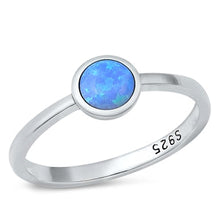 Load image into Gallery viewer, Sterling Silver Blue Opal Ring