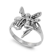 Load image into Gallery viewer, Sterling Silver Antique Style Fairy Ring with Face Height of 17MM