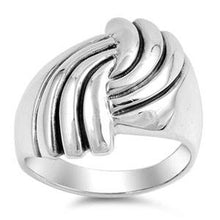 Load image into Gallery viewer, Sterling Silver Shell Shaped Plain RingsAnd Face Height 18mmAnd Band Width 4mm