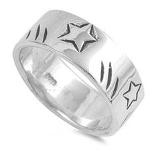Load image into Gallery viewer, Sterling Silver Star Shaped Plain RingsAnd Band Width 9mm
