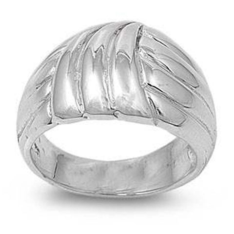 Sterling Silver Heart Shaped Plain RingsAnd Face Height 15mmAnd Band Width 5mm