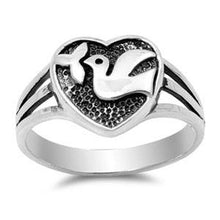 Load image into Gallery viewer, Sterling Silver Dove Shaped Plain RingsAnd Face Height 13mmAnd Weight 5grams