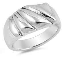 Load image into Gallery viewer, Sterling Silver Thin Shaped Plain RingsAnd Face Height 11mm