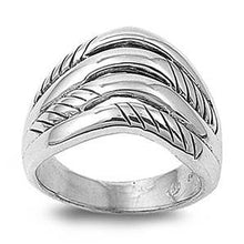 Load image into Gallery viewer, Sterling Silver Curve Shaped Plain RingsAnd Face Height 14mmAnd Band Width 5mm