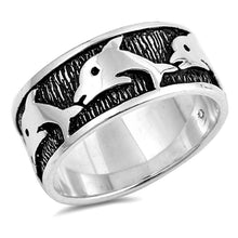 Load image into Gallery viewer, Sterling Silver Dolphin Shaped Plain Rings
