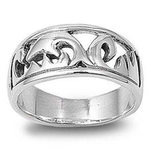 Load image into Gallery viewer, Sterling Silver Dolphin Shaped Plain RingsAnd Face Height 10mmAnd Band Width 6mm