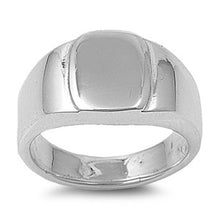 Load image into Gallery viewer, Sterling Silver Dome Square Shaped Plain RingsAnd Face Height 12mmAnd Band Width 5mm