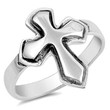 Load image into Gallery viewer, Sterling Silver Cross Shaped Plain RingsAnd Face Width 18mmAnd Band Width 3mm