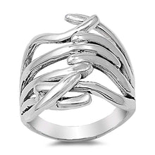 Load image into Gallery viewer, Sterling Silver Fingers Shaped Plain RingsAnd Face Width 20mmAnd Band Width 4mmAnd Weight 8.3grams