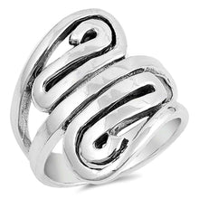 Load image into Gallery viewer, Sterling Silver Curves Shaped Plain RingsAnd Face Width 22mmAnd Band Width 6mmAnd Weight 9.8grams