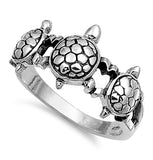 Sterling Silver Turtle Shaped Plain RingsAnd Face Width 11mmAnd Band Width 2mm