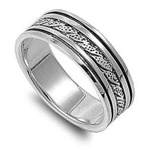 Load image into Gallery viewer, Sterling Silver Spinner Shaped Plain RingsAnd Band Width 7mm